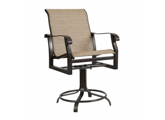 Woodard Cortland Sling Swivel Counter Stool - Angled