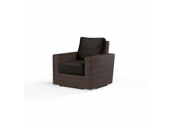 Montecito Club Chair in Spectrum Carbon w/ Self Welt - Front Side Angle