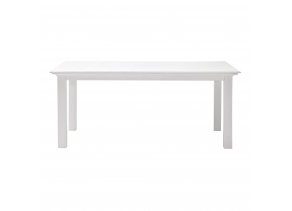 Nova Solo Halifax Dining Table - White in Small - Front Angle