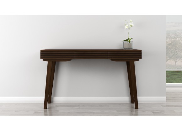 Furnitech Tango 43" Tango Mid-Century Modern Brazilian Cherry Wood Sofa Table -Front