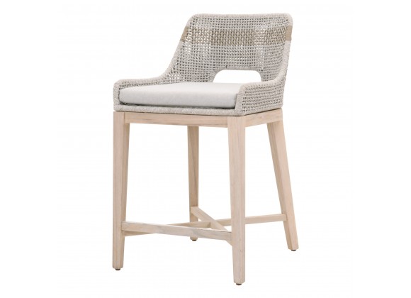 Essentials For Living Tapestry Outdoor Counter Stool in Taupe - Angled