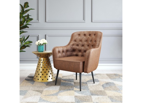 Tasmania Accent Chair Vintage Brown - Lifestyle