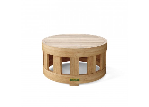 Anderson Teak Circular Coffee Table - Front