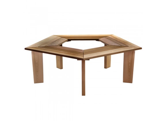 All Things Cedar 5-Sided Tree Bench