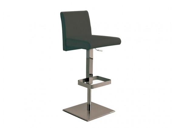 VITTORIA Italian Burgundy Leather Bar Stool 