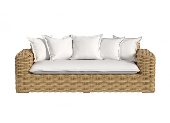 Sunset West Playa Loveseat in Soothe Pearl w/ Flange Welt Front
