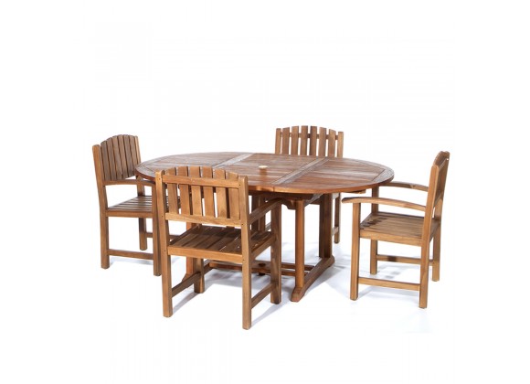 5-Piece Oval Dining Chair Set