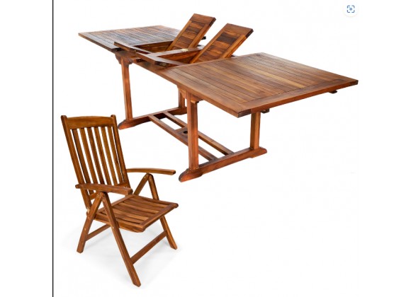 All Things Cedar  - Extended Table/Chairs - 5 Piece Set
