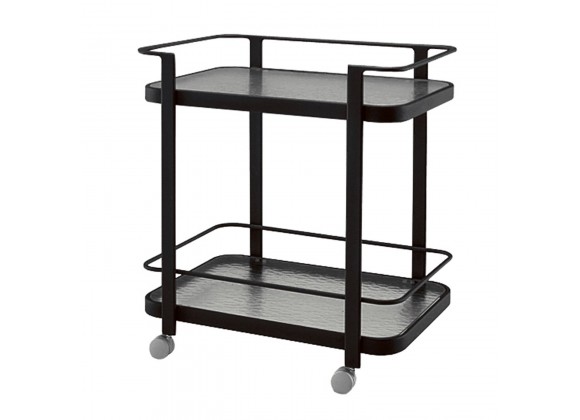 Woodard Et Cetera Aluminum Occasional Tea Cart