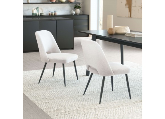 Zuo Modern Teddy Dining Chair in Ivory - Lifestyle