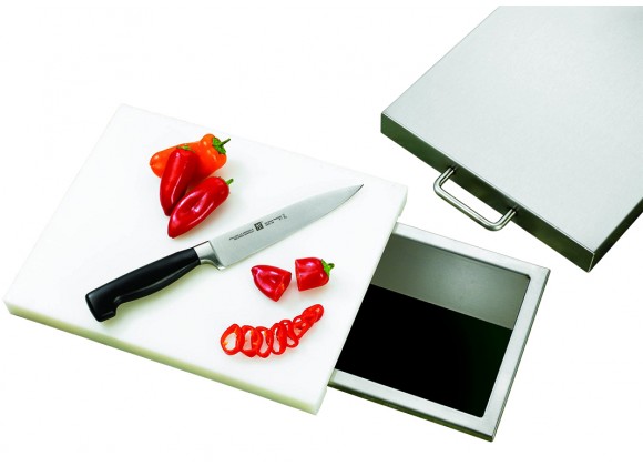 TrueFlame 14" x 10" Trash Chute & Cutting Board With Lid