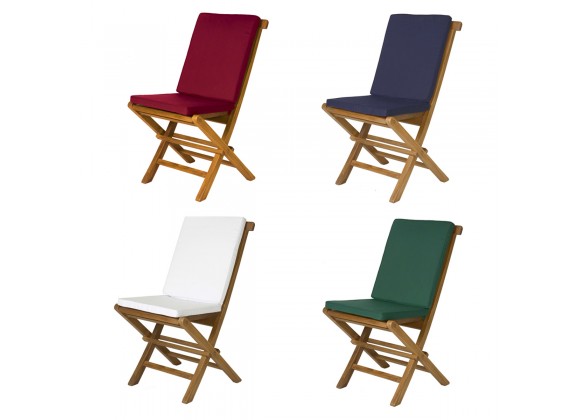 Folding Chair & Blue Cushion