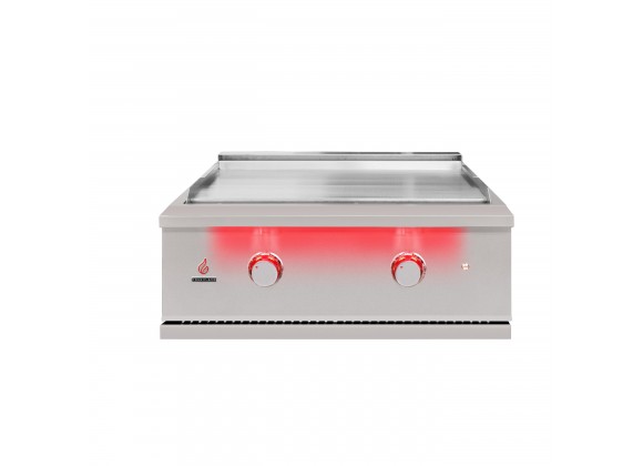 TrueFlame 30" Griddle Grill - Front and Opened