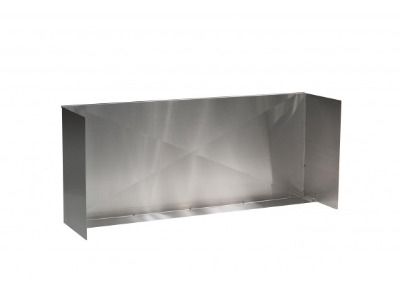 48" Stainless Steel Wind Guard (Fits 36-44" Grills) - Angled