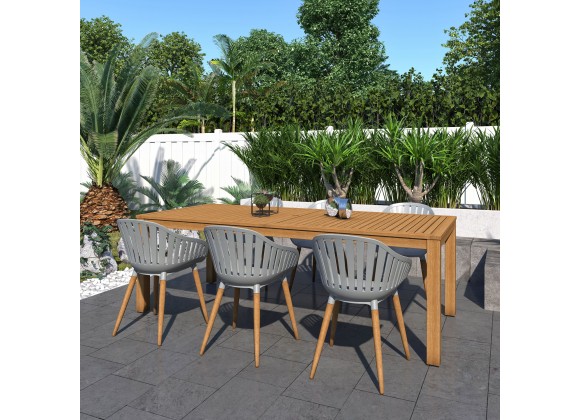 International Home Miami Amazonia 7-Piece Rectangular Patio Dining Set - Lifestyle