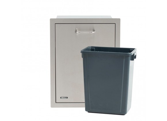 Bull BBQ Slim 10 Gallon Trash Drawer With Trash Can - Front View