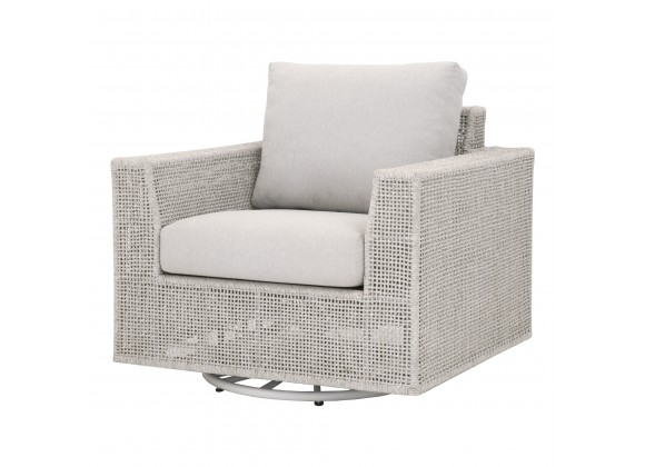 Essentials For Living Tropez Outdoor Swivel Rocker Sofa Chair - Angled