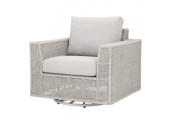 Essentials For Living Tropez Outdoor Swivel Rocker Sofa Chair - Front Side Angle