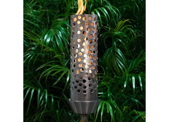 The Outdoor Plus Honeycomb Torch - Stainless Steel