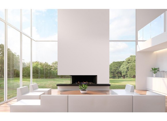 Sierra Flame 38" Three Sided Natural Gas or Liquid Propane Gas Fireplace - Lifestyle