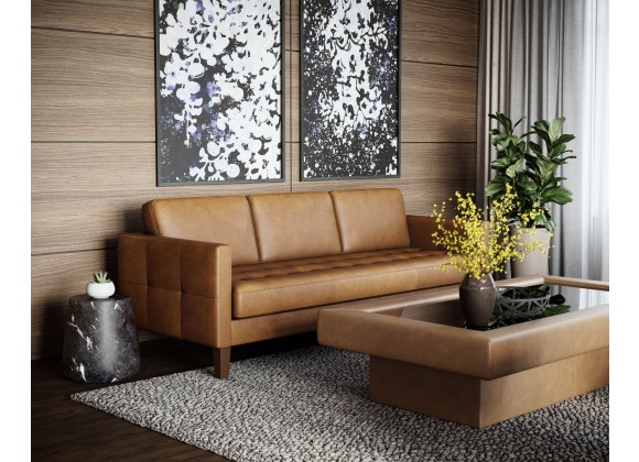 Sunpan Karmelo Sofa  Cognac Leather -  Lifestyle