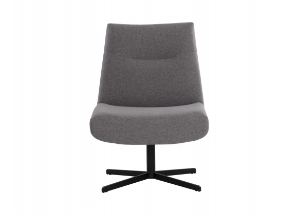 Sunpan Karson Swivel Lounge Chair in Charcoal Grey - Front Angle