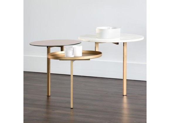Sunpan Diesel Coffee Table in Gold-Rose Gold Mirror - Lifestyle