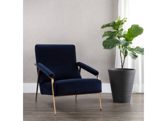 Sunpan Tutti Lounge Chair Abbington Navy - Lifestyle