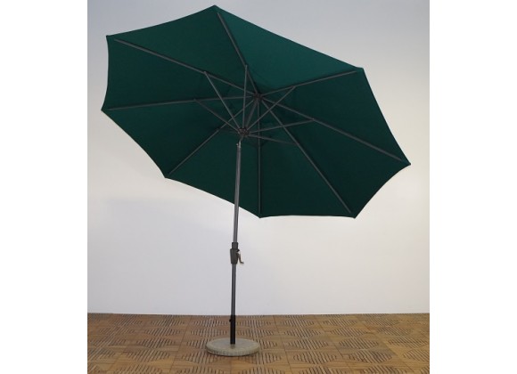 Shade Trends 11ft x 8 Rib Premium Market Umbrella with Grey Pole-DU - Forest Green