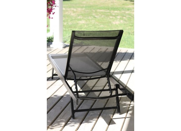 Urban Sun Lounger - Black Chrome - Detail