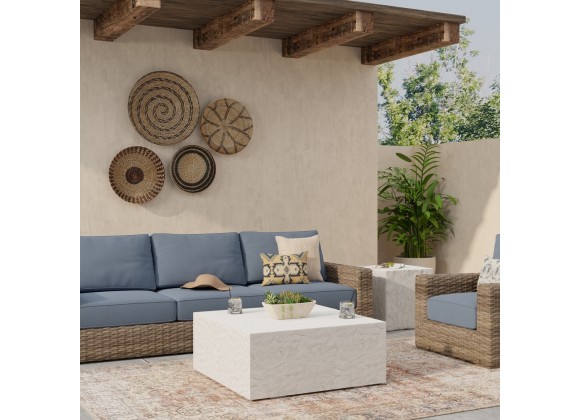 Sunset West Antique Stone Square Coffee Table