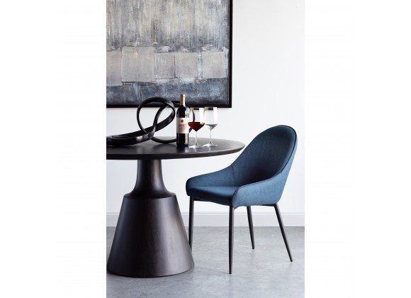 Moe's Home Collection Lapis Dining Chair in Dark Blue- Set of Two - Lifestyle