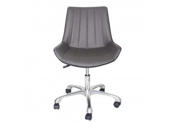Moe's Home Collection Mack Swivel Office Chair - Grey - Front Angle