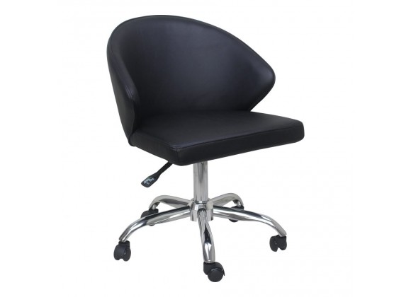 Moe's Home Collection Albus Swivel Office Chair - Black - Perspective