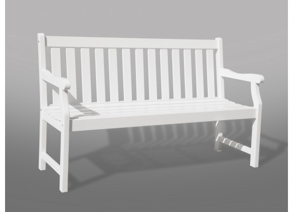 Bradley Eco-friendly 5-foot Outdoor White Wood Garden Bench