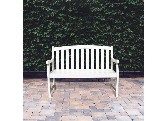 Bradley Eco-friendly 4-foot Outdoor White Wood Garden Bench