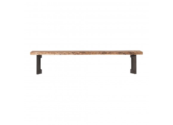 Moe's Home Collection Bent Bench Small Smoked - Front Angle