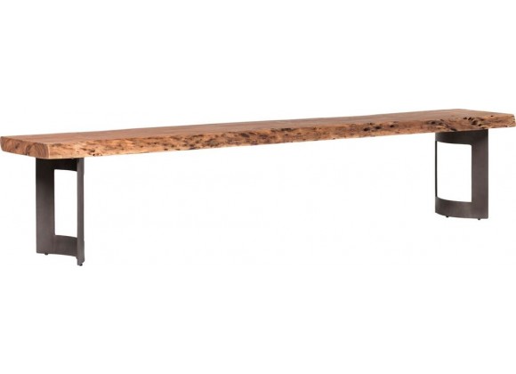 Moe's Home Collection Bent Bench Large Smoked - Front Side Angle