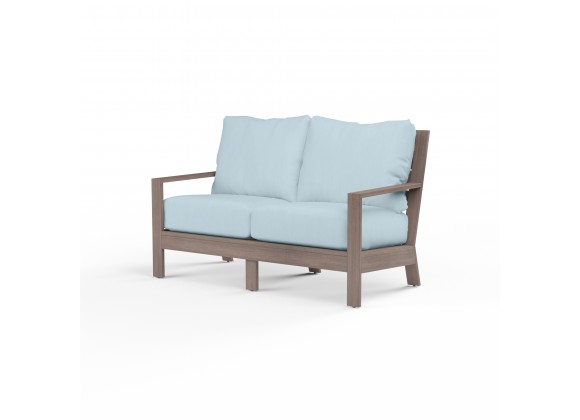 Laguna Loveseat in Canvas Skyline, No Welt - Front Side Angle