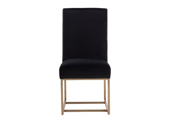Sunpan Joyce Dining Chair in Cube Black - Front Angle