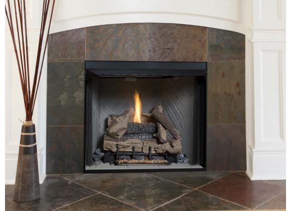 Superior Fireplaces 32" Firebox, 28" Tall Opening White Herringbone/Stacked Refractory