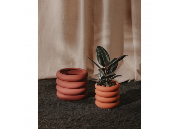 Moe's Home Collection Wava Planter in Medium Claret Red - Lifestyle