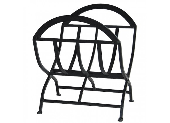 Mr. Bar-B-Q UniFlame® Black Wrought Iron Log Holder