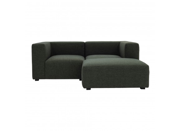 Moe's Home Collection Romy Nook Modular Sectional Dark Green- Front Angle