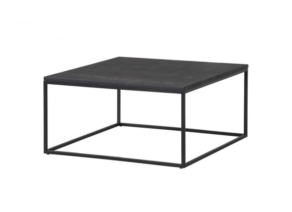 Onix 30" Square Coffee Table Black - Angled View