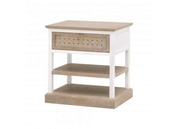 Essentials For Living Weave 1-Drawer Side Table - Front Side Angle
