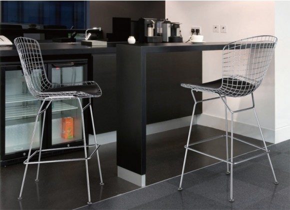 The Who High Stool Polished With Chrome Wire Frame