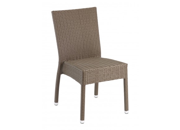 Hand Woven PE Synthetic Wicker Over Aluminum Side Chair - WIC-02