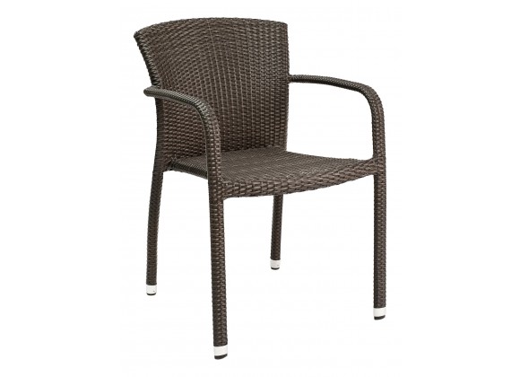 Hand Woven PE Synthetic Wicker Arm Chair - WIC-05