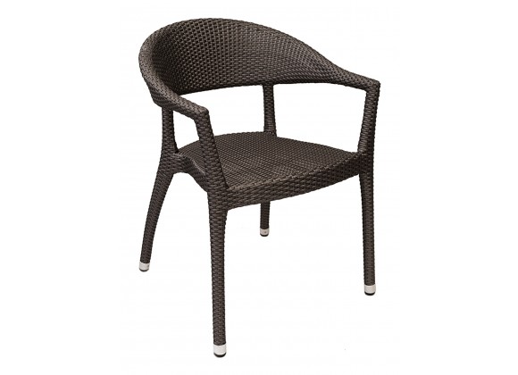 Hand Woven PE Synthetic Wicker Arm Chair - WIC-11
